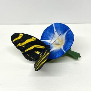 Franklin Mint Butterflies of the World Zebra Longwing Butterfly Figurine